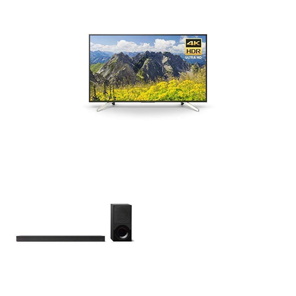 Sony KD55X750F 55-inch 4K Ultra HD Smart LED TV and Sony X9000F 2.1ch Soundbar with Dolby Atmos and Wireless Subwoofer
