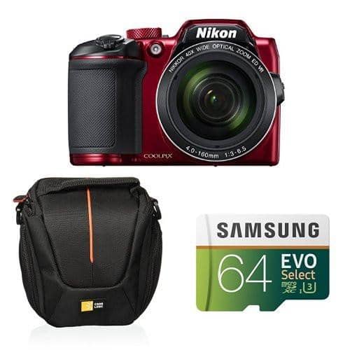 Nikon COOLPIX B500 Digital Camera (Red) Starter Bundle