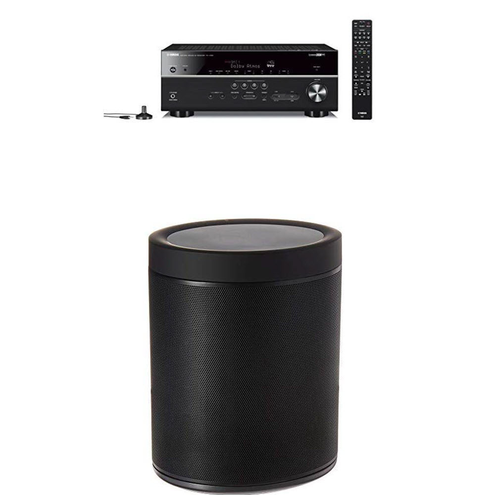 Yamaha RX-V685BL 7.2-Channel 4K Ultra HD AV Receiver + 2 MusicCast 20 Speakers (Black)