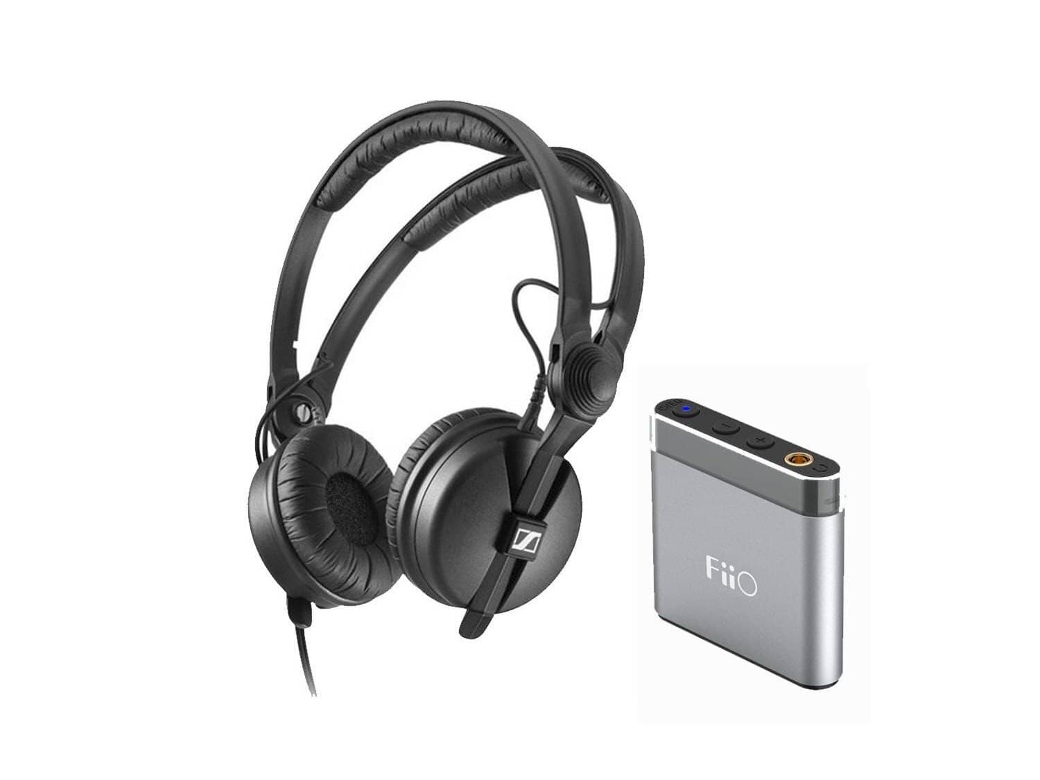 Sennheiser HD 25 Monitor Headphones + FiiO A1 Portable Headphone Amp