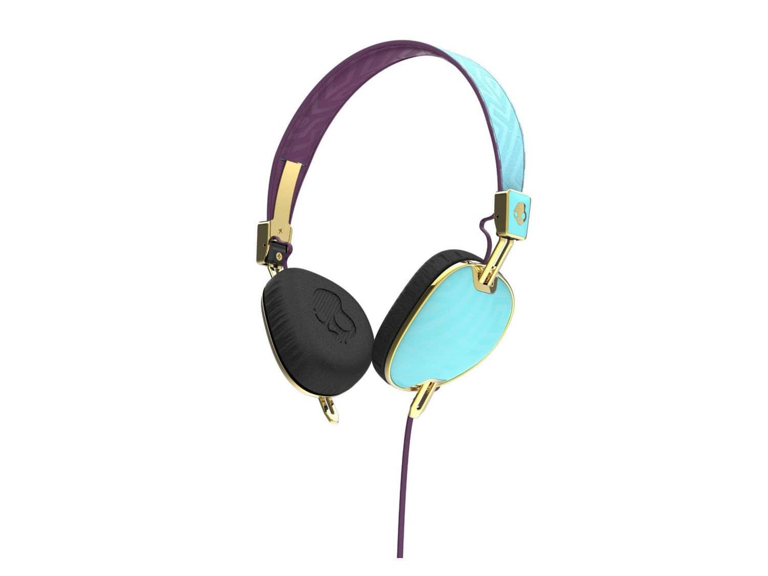 Skullcandy Knockout Women's On-Ear Headphones - Robin/Smoked Purple/Gold