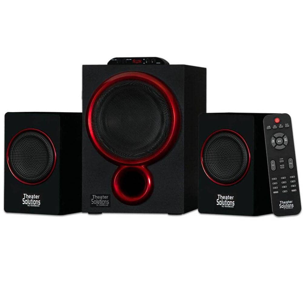 Theater Solutions by Goldwood Bluetooth 2.1 Speaker System 2.1-Channel Home Theater Speaker System, Black
