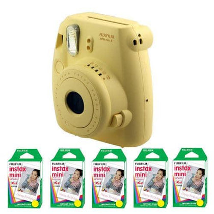 Fujifilm FU64-MINI8YK100 INSTAX MINI 8 Camera and Film Kit with 100 Exposures (Yellow)