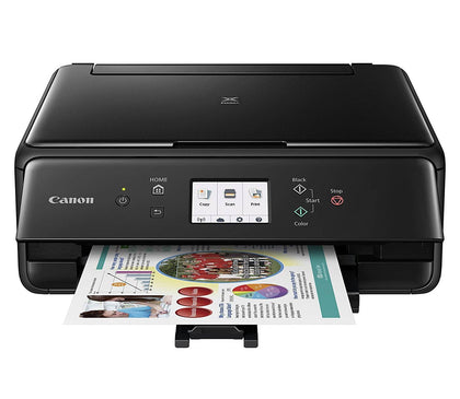 Canon Compact TS6020 Wireless Home Inkjet All-in-One Printer Ink and Paper Bundle - Black