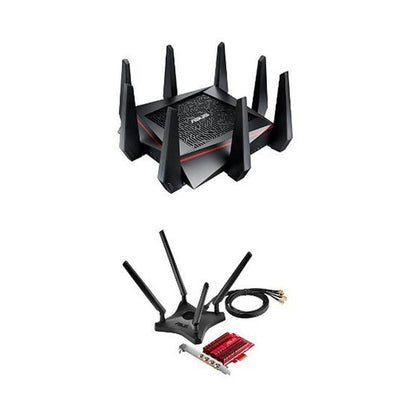 ASUS RT-AC5300 Wireless AC5300 and USB-AC68 Dual-Band AC1900 USB 3.0 Wi-Fi Adapter
