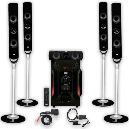 Acoustic Audio AAT1000 Tower 5.1 Home Speaker System with Bluetooth and Optical Input