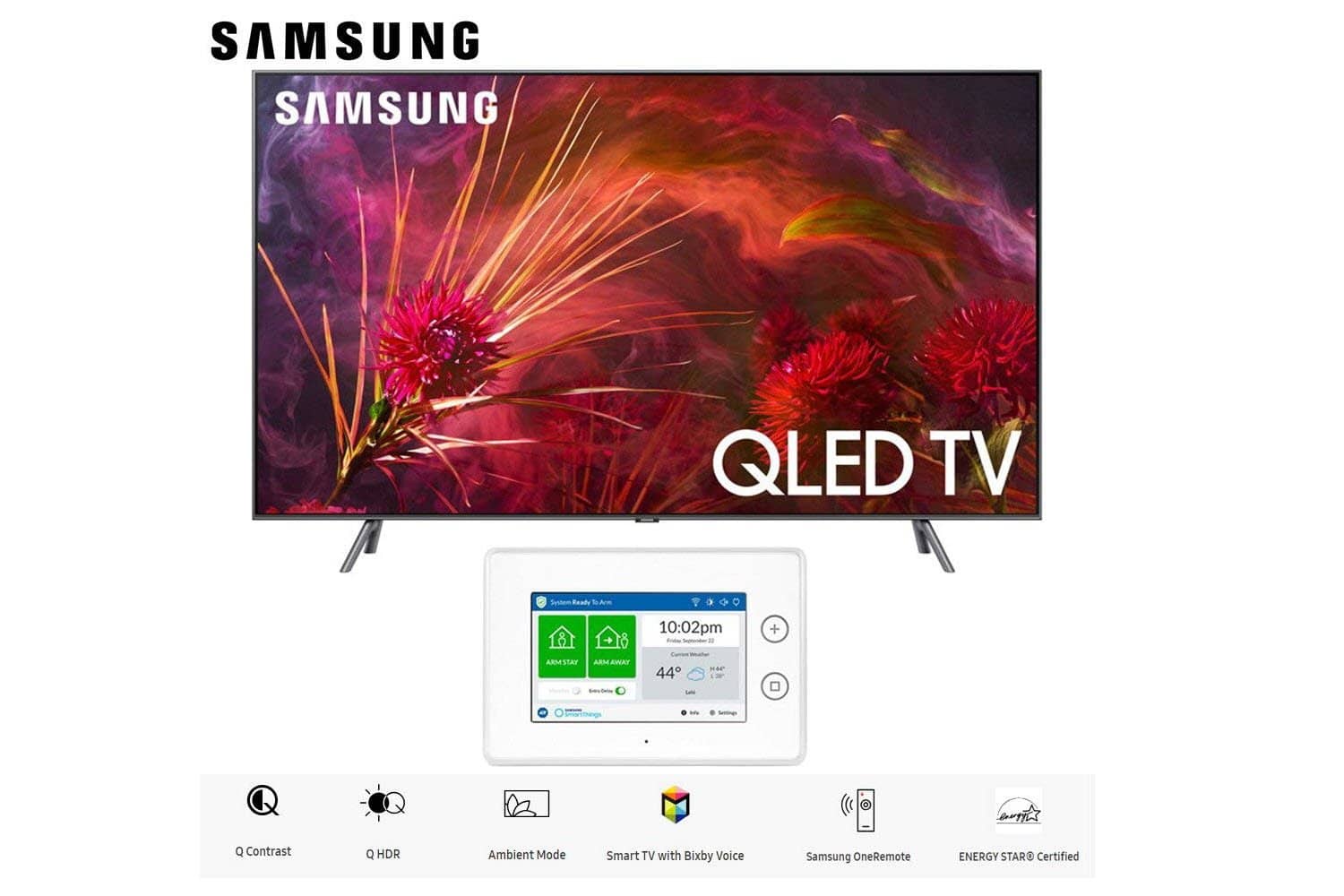 Samsung Q8FN Smart 4K Ultra HD QLED TV (2018) Bundle (55-Inch + Home Security Kit)