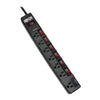 Tripp Lite 7 Outlet (6 Individually Controlled) Surge Protector Power Strip - Black
