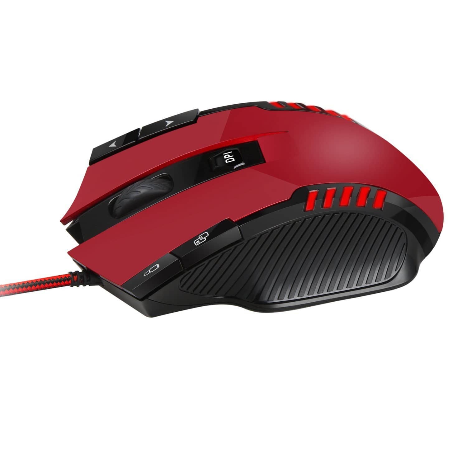 TeckNet Gaming Mouse High Precision Programmable Mouse - Red