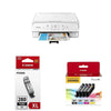 Canon 2229C022 Wireless All-In-One Printer with Scanner and Copier Ink Bundle - White
