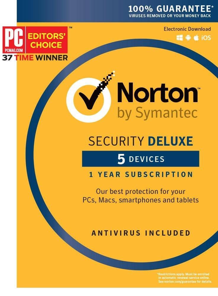 Norton Security Deluxe - 5 Devices Key Card