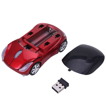HDE Sports Car Shape Wirless Optical Mouse - California Red