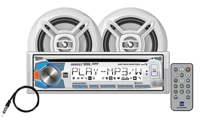 Dual AMCP425BT Marine Stereo CD Receiver with Motion Control and Bluetooth Speakers