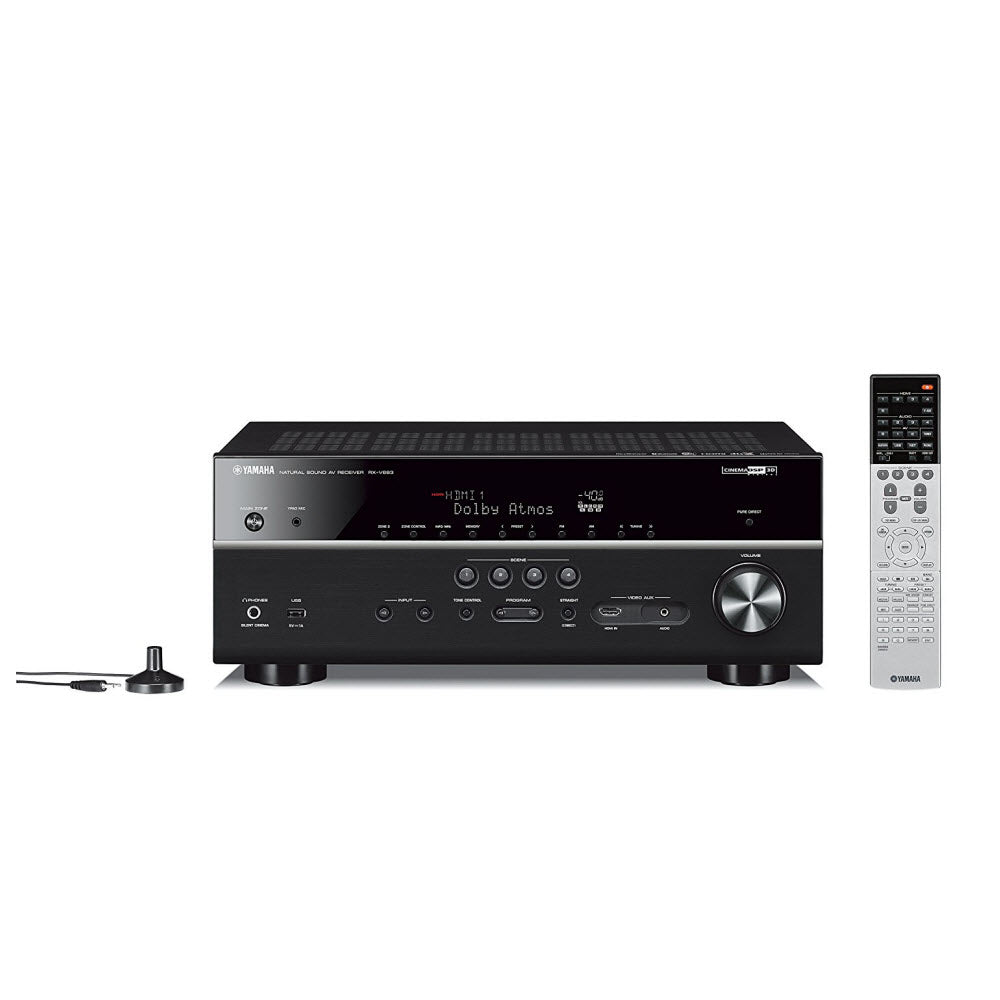 Yamaha RX-V683BL 7.2-Channel MusicCast AV Receiver with Bluetooth Wire and Plug