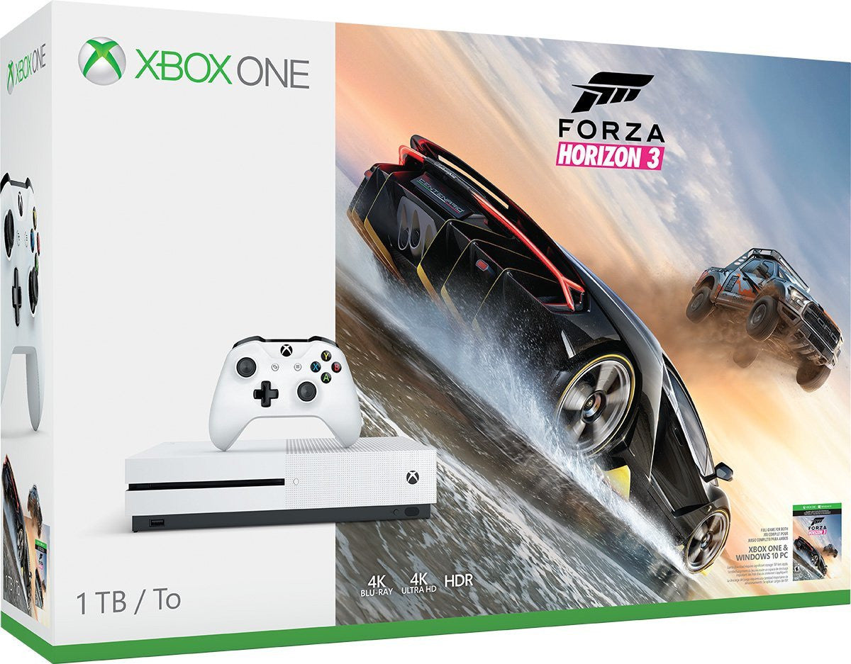 Xbox One S 1TB Console - Forza Horizon 3 Edition + Xbox Live 12 Month Gold Membership Bundle