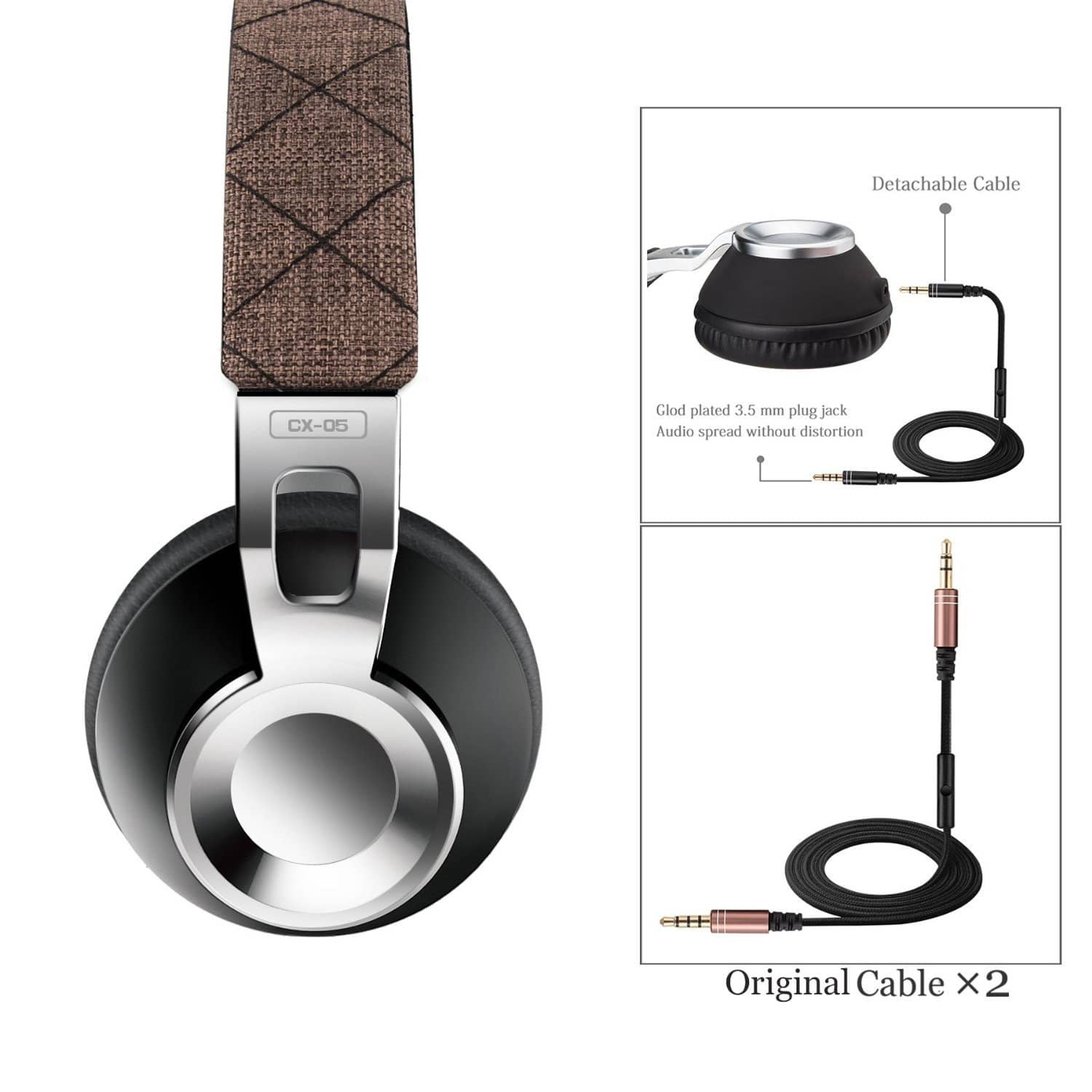 Sound Intone CX-05 Headphones - Brown