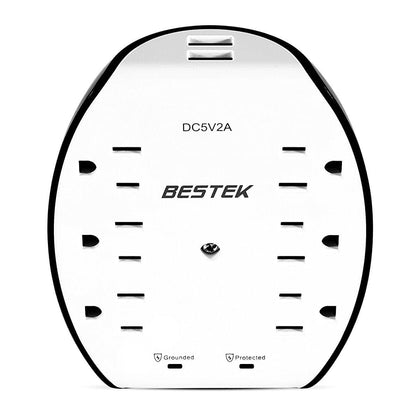 BESTEK Surge Protector Power Outlet Extender with 6-Outlet