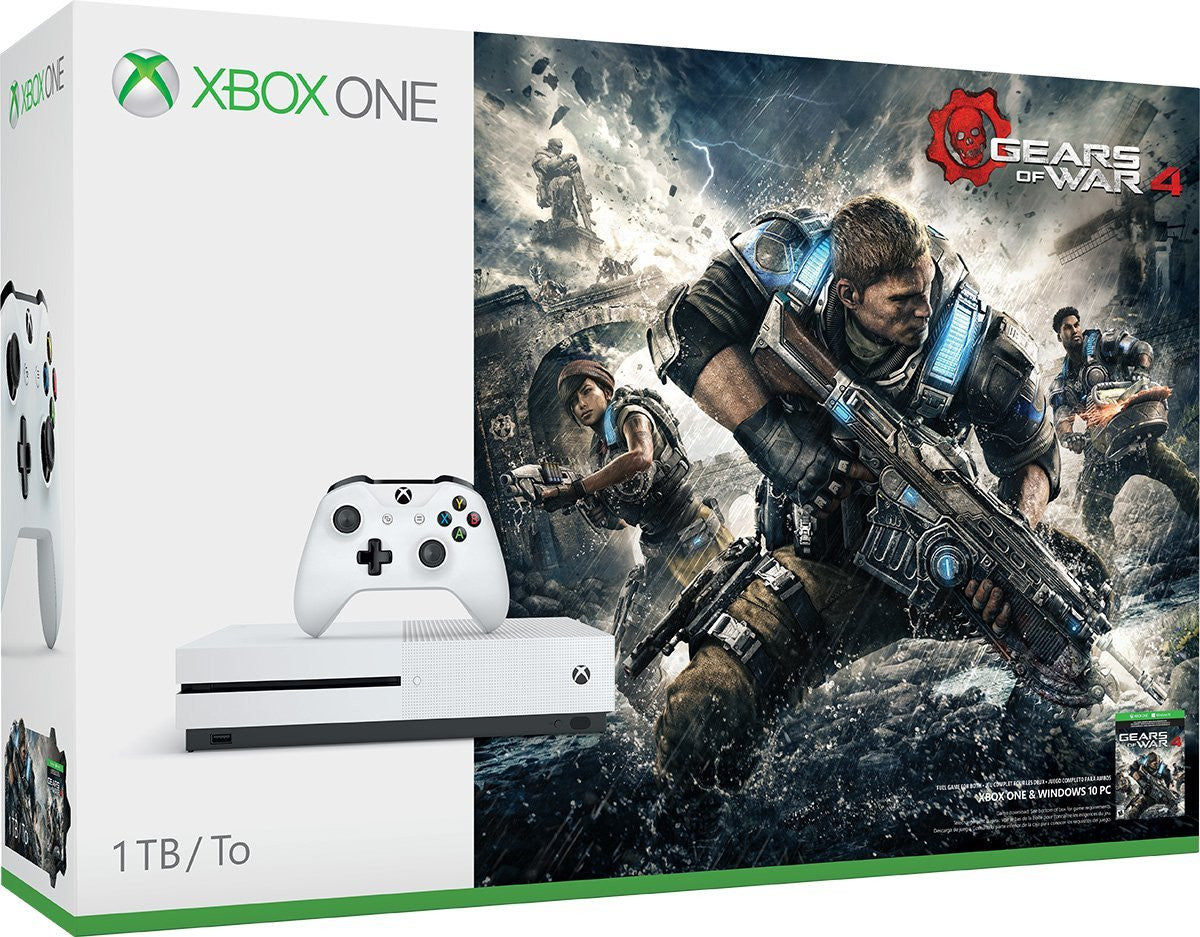 Xbox One S 1TB Console - Gears of War 4 Edition + Xbox Live 12 Month Gold Membership Bundle