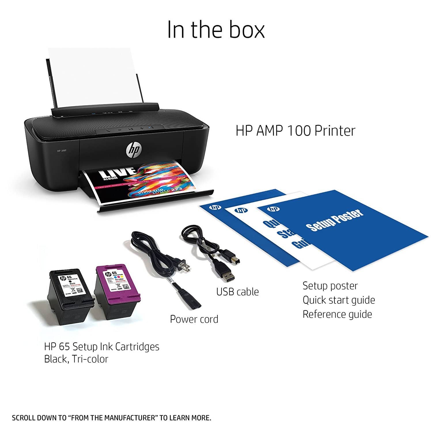 HP AMP 100 Wireless Printer – Printer and Bluetooth Speaker in One