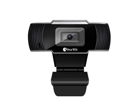 Sea Wit HD USB Webcam Mini Camera with Mic for Laptops and Desktop - Black