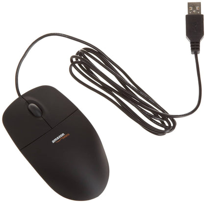 AmazonBasics - Black USB Wired Mouse