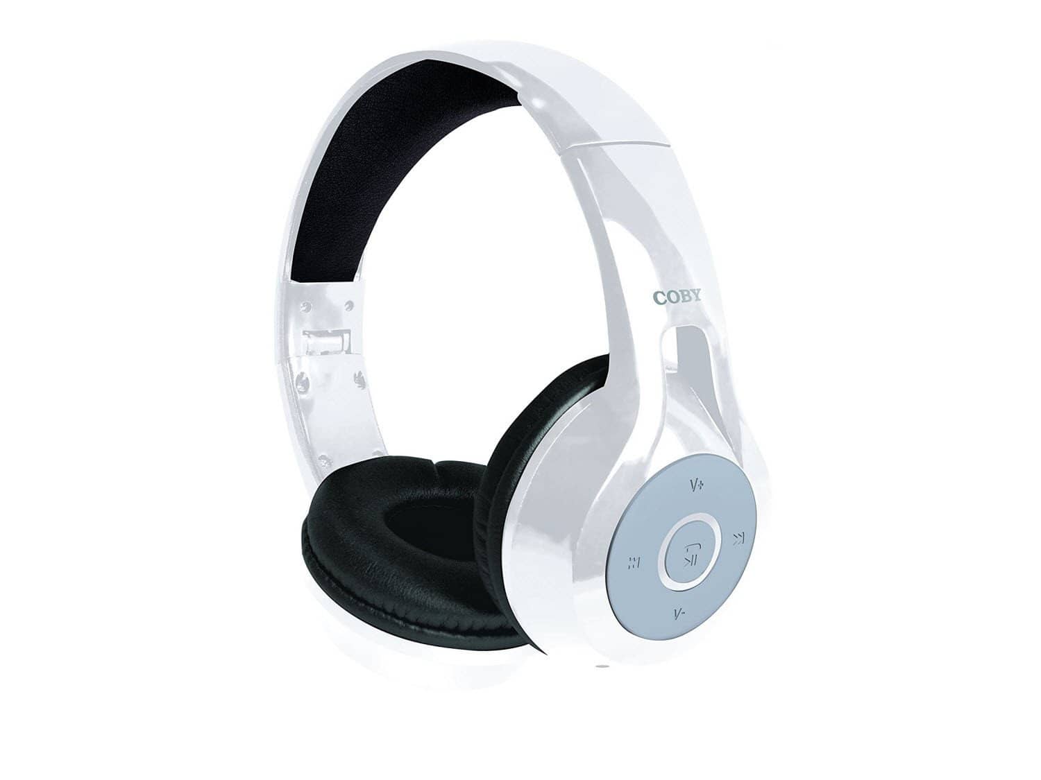 Coby CHBT-610-WHT Replay Wireless Stereo Bluetooth Headphones - White