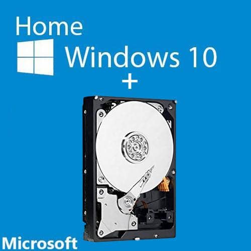 Microsoft Windows 10 Home 32 Bit DVD+Seagate 750GB Hard Drive Bundle