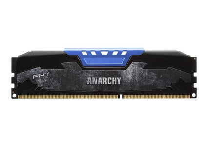 PNY - Anarchy 16GB (2PK x 8GB) 2.4 GHz DDR4 DIMM Desktop Memory Kit - Blue
