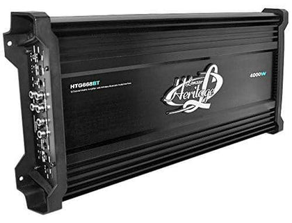 Lanzar HTG668BT Heritage Series 4000 Watt 6-Channel Mosfet Amplifier with Wireless Bluetooth Audio Interface