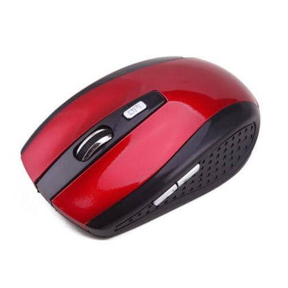 HDE Wireless Optical Computer Mouse 2.4 GHz - Red