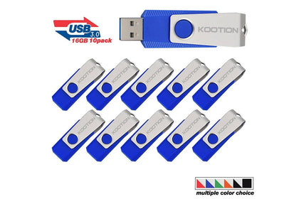 KOOTION 10PCS 16GB USB3.0 Flash Drive - Blue