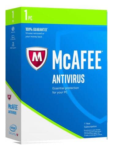 McAfee 2017 AntiVirus -1 PC [Keycode]